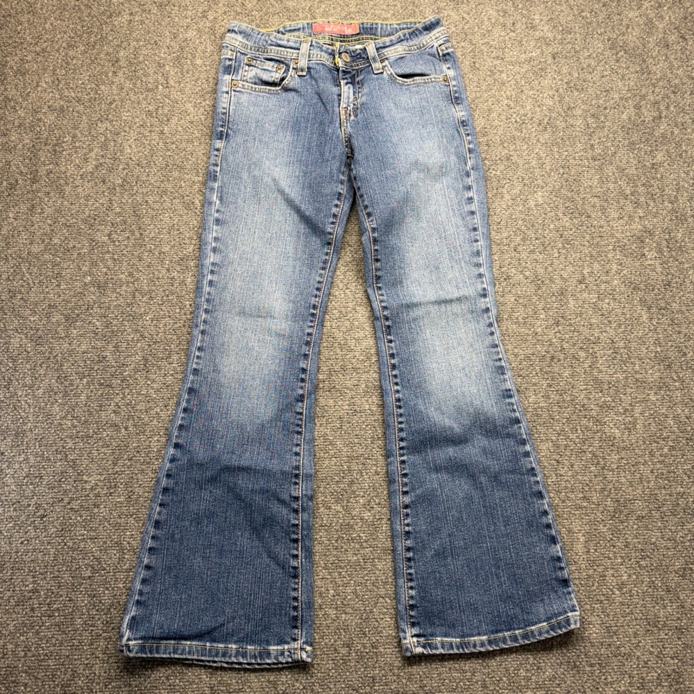 Levis 518 Superlow Bootcut Jeans Blue Denim Womens Size 1S Low Rise Y2K
